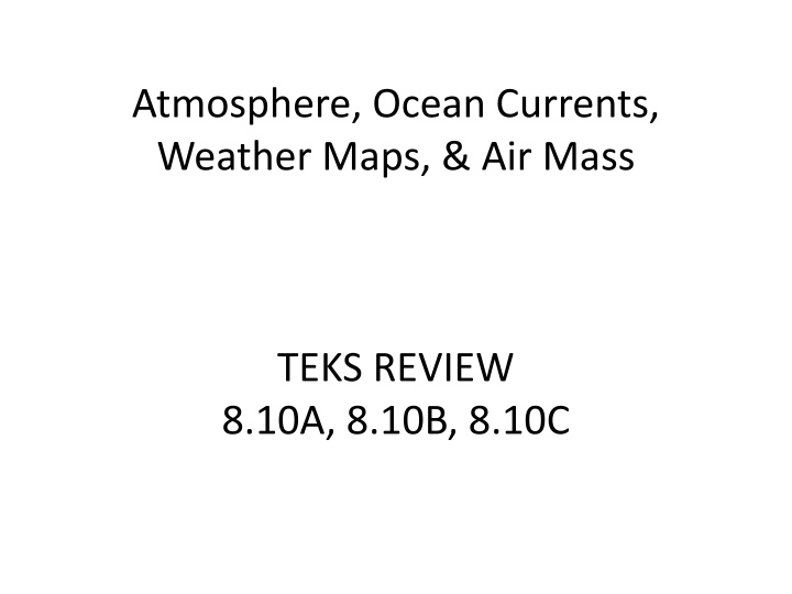 atmosphere ocean currents weather maps air mass