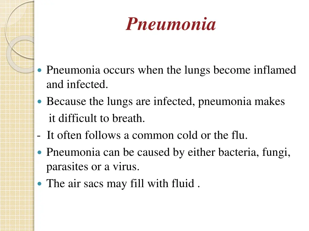 pneumonia