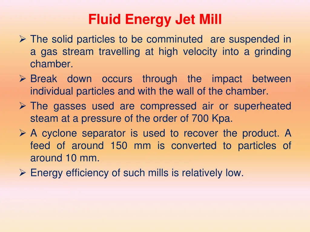 fluid energy jet mill