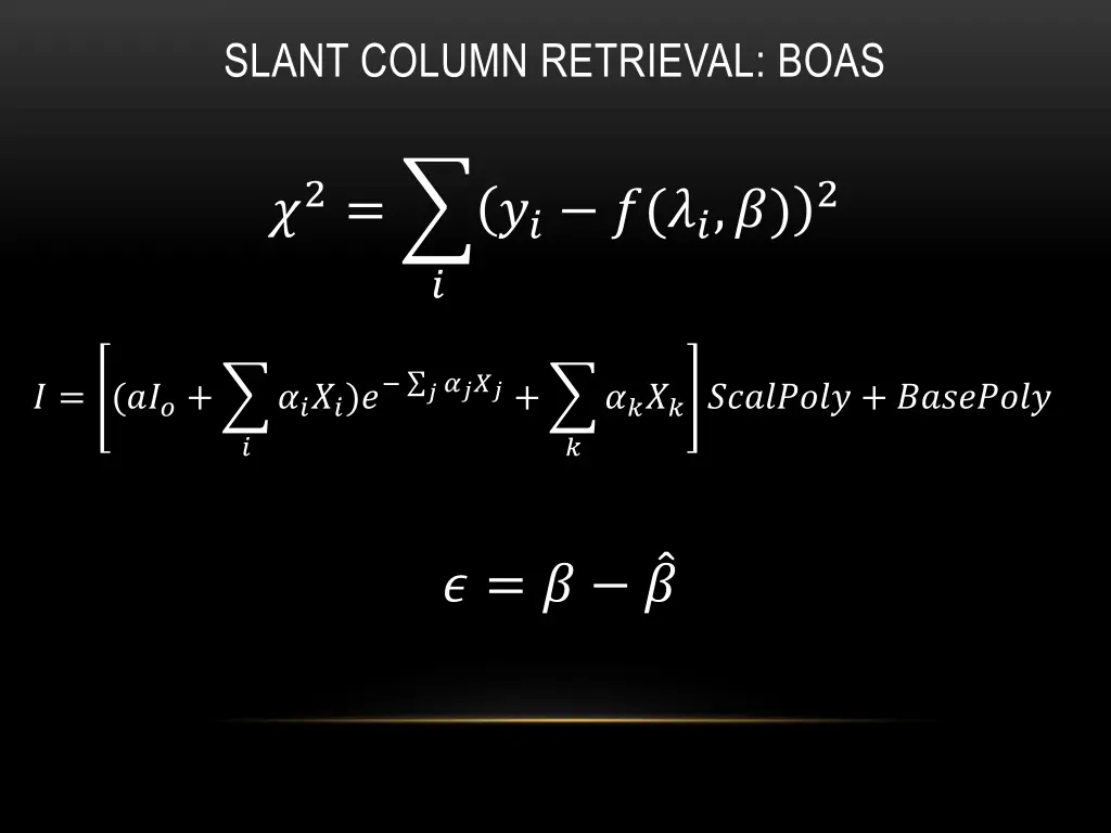 slant column retrieval boas