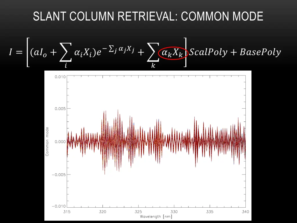 slant column retrieval common mode