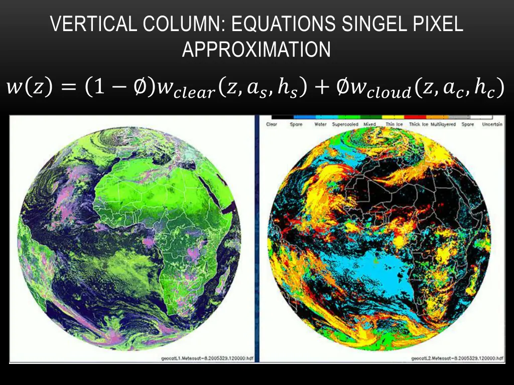 vertical column equations singel pixel