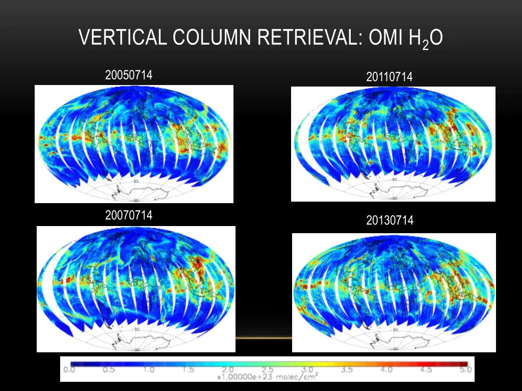 vertical column retrieval omi h 2 o