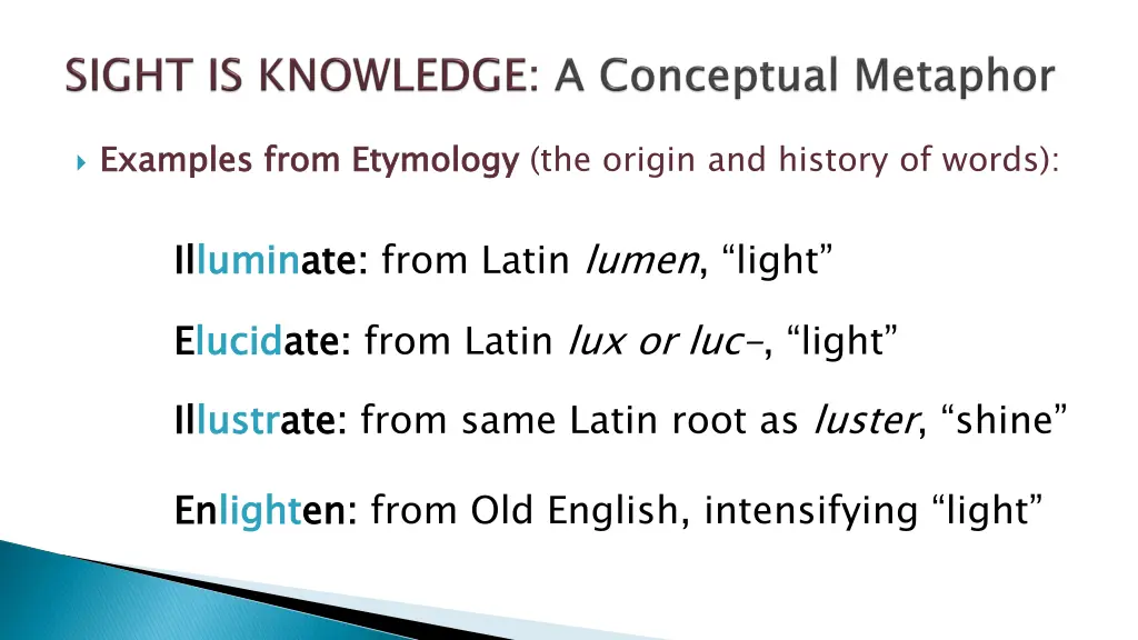 examples from etymology