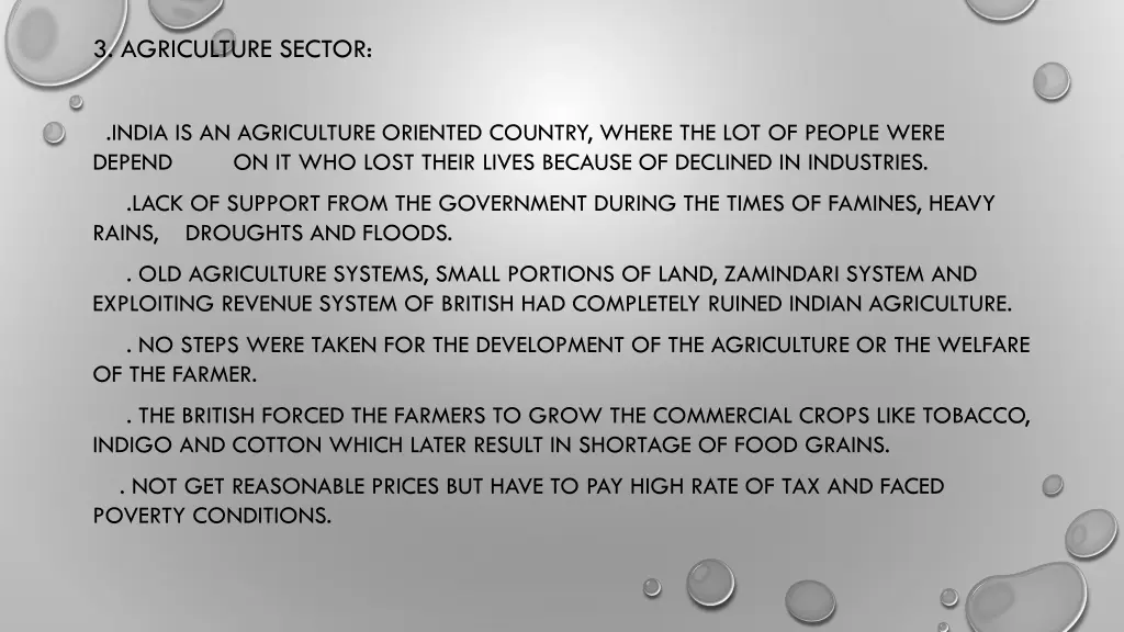 3 agriculture sector