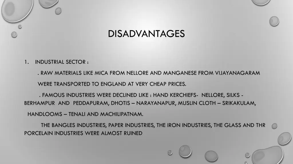 disadvantages