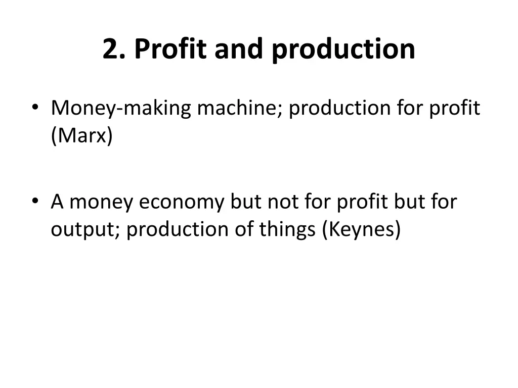 2 profit and production