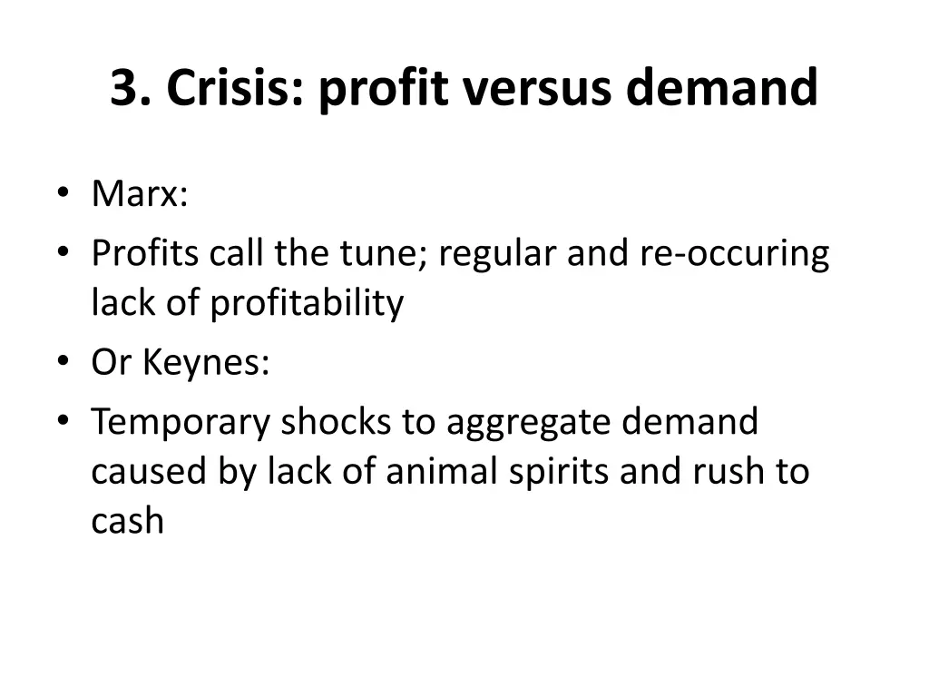 3 crisis profit versus demand