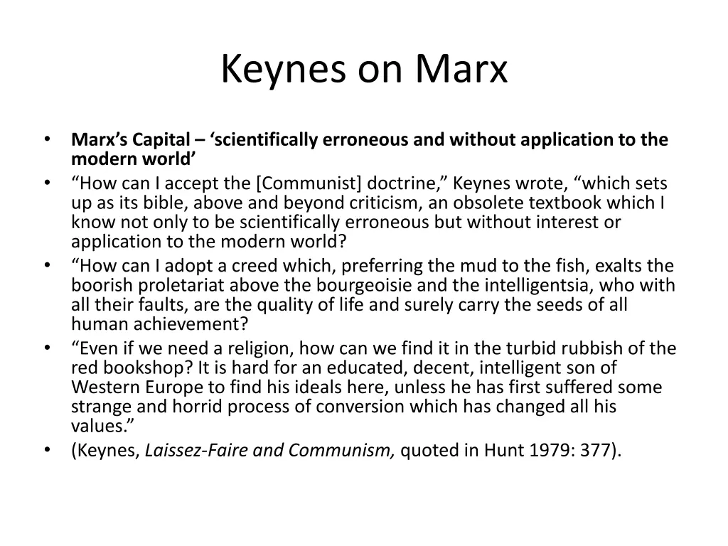 keynes on marx