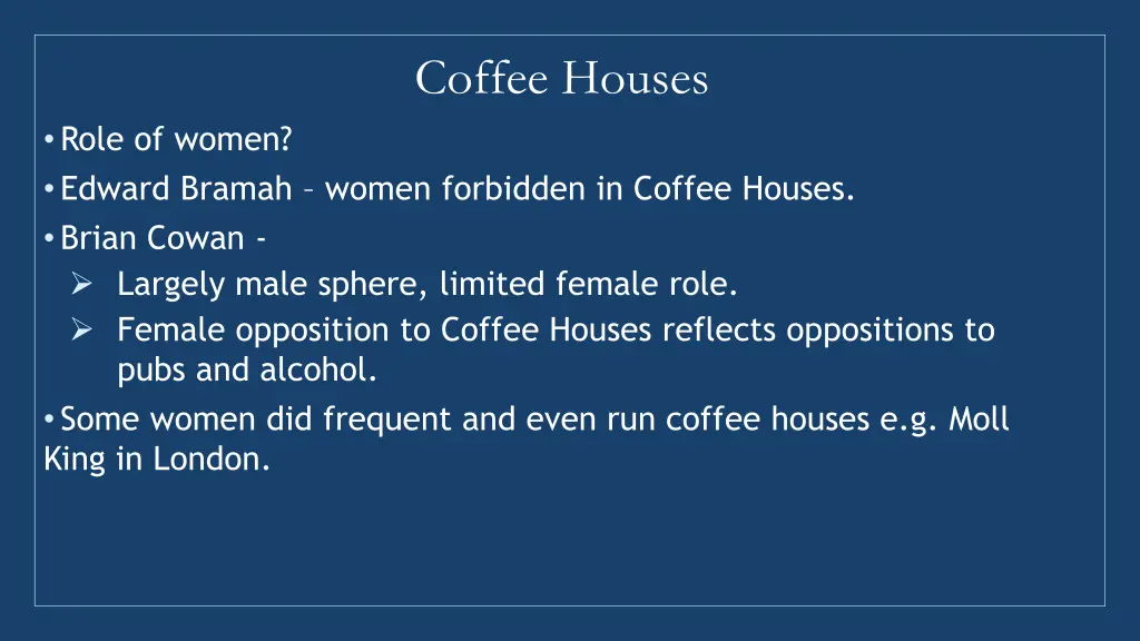 coffee houses