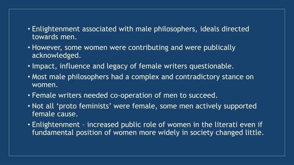 enlightenment associated with male philosophers