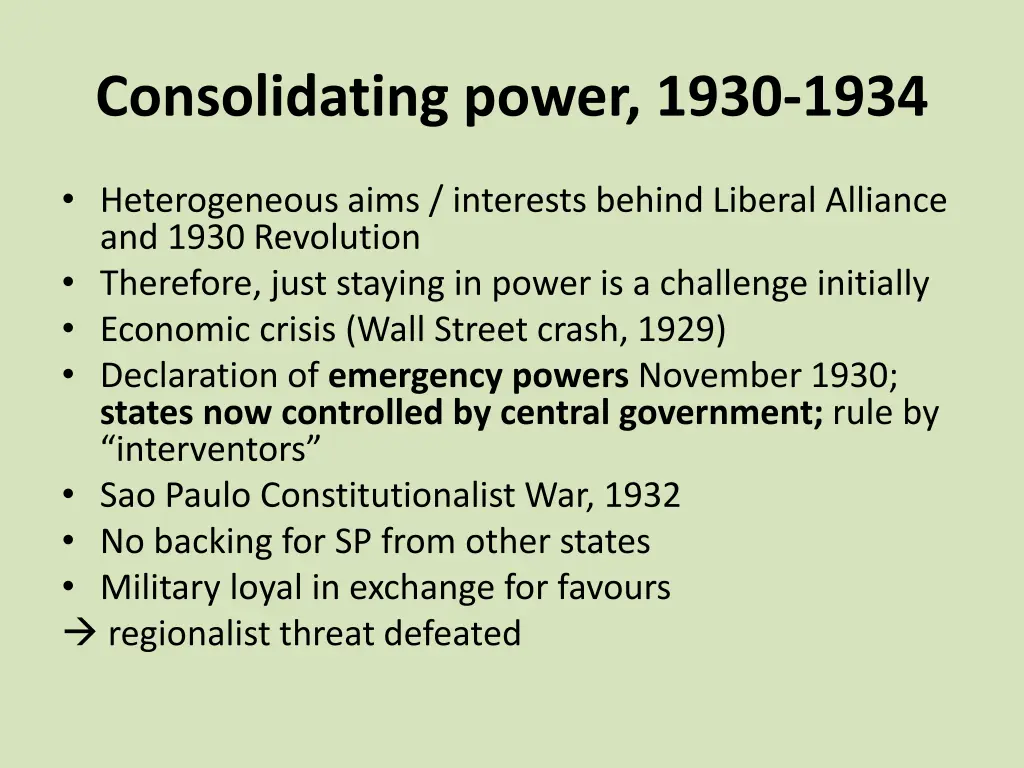 consolidating power 1930 1934