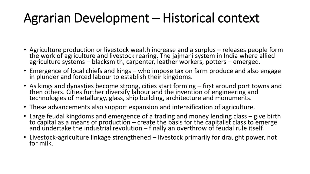 agrarian development agrarian development