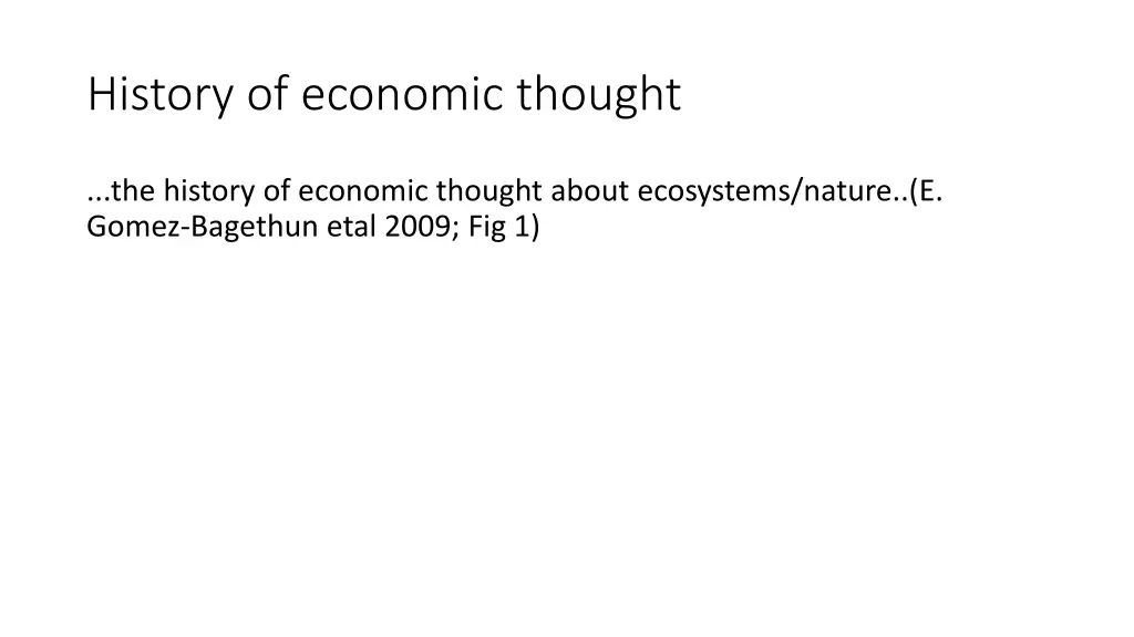 history of economic thought