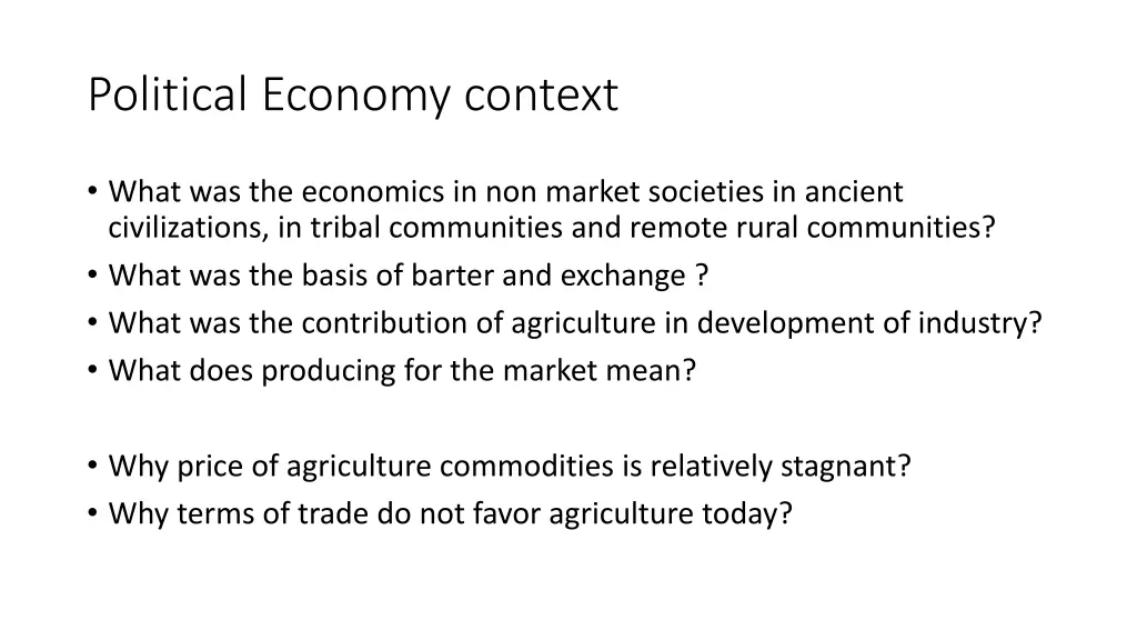 political economy context