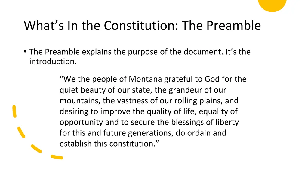 what s in the constitution the preamble