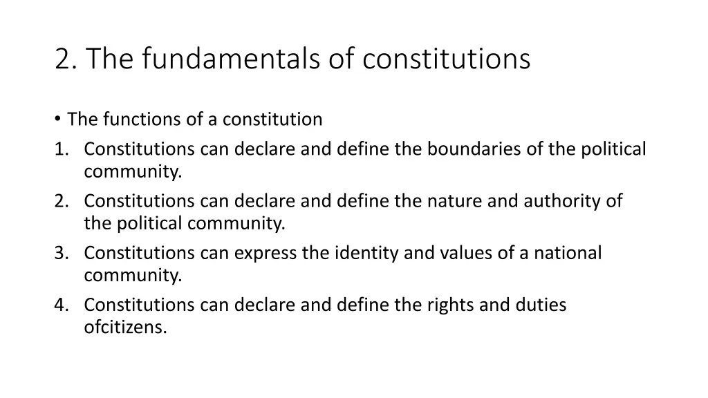 2 the fundamentals of constitutions