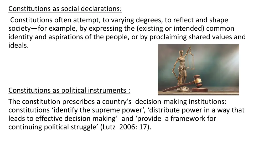 constitutions as social declarations