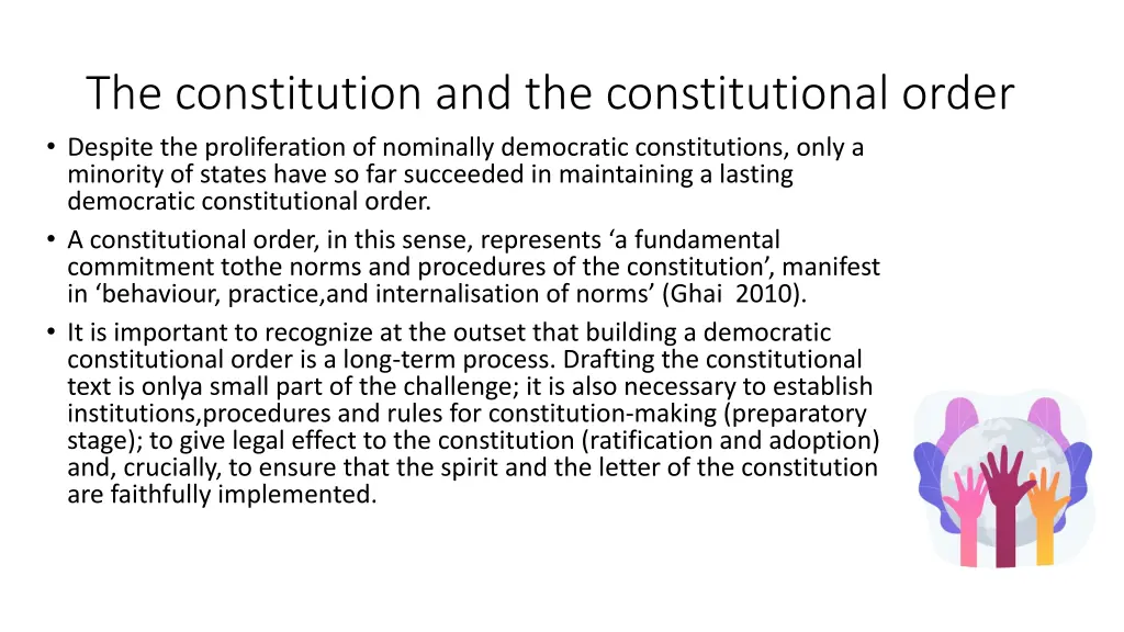 the constitution and the constitutional order