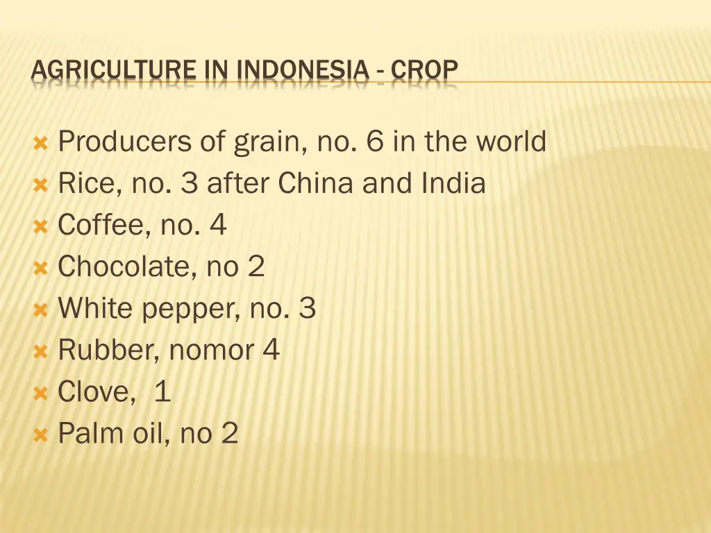 agriculture in indonesia crop