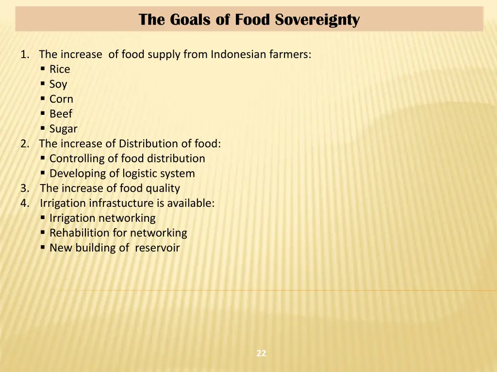 the goals of food sovereignty