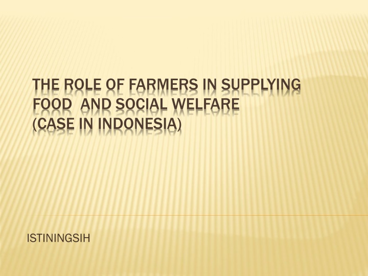 the role of farmers in supplying food and social