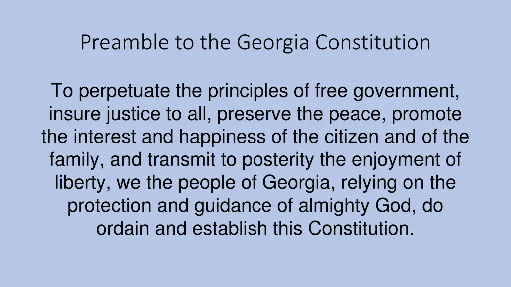 preamble to the georgia constitution