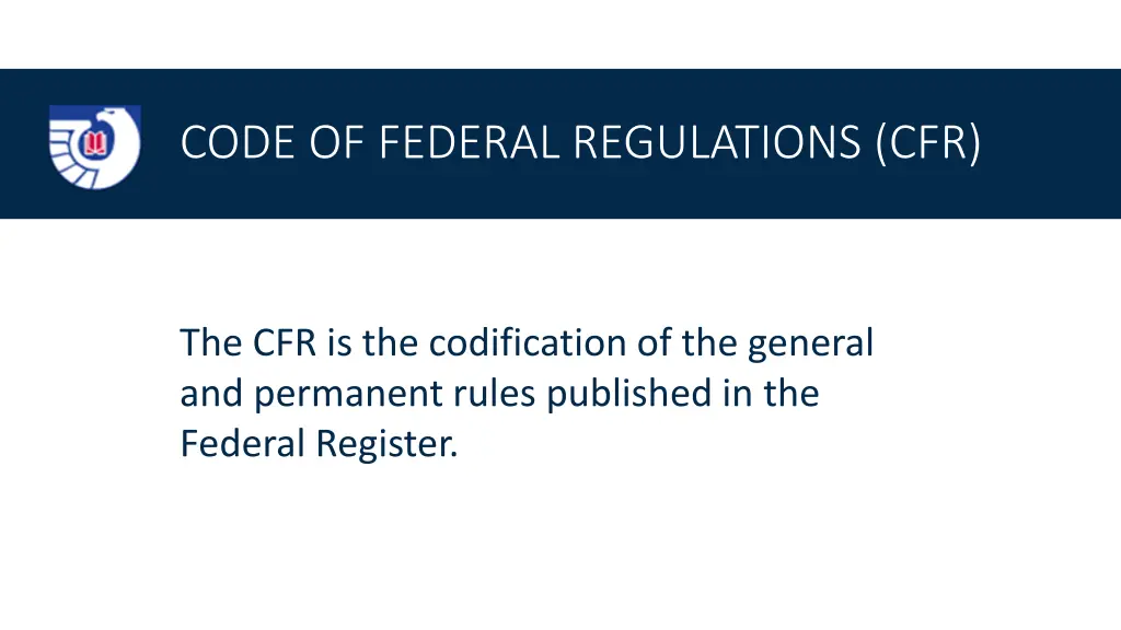 code of federal regulations cfr