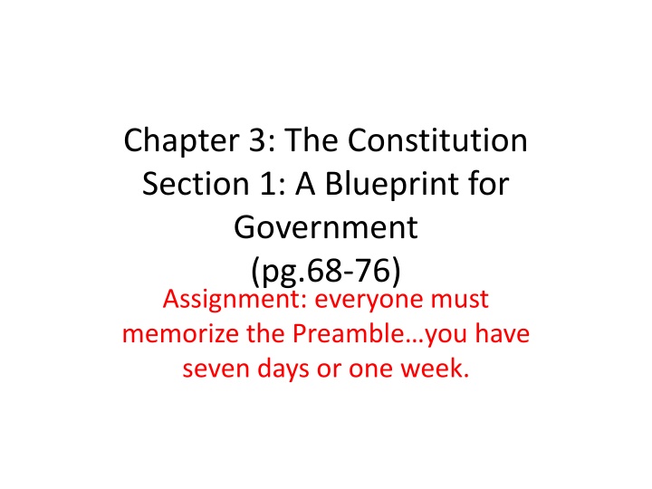 chapter 3 the constitution section 1 a blueprint