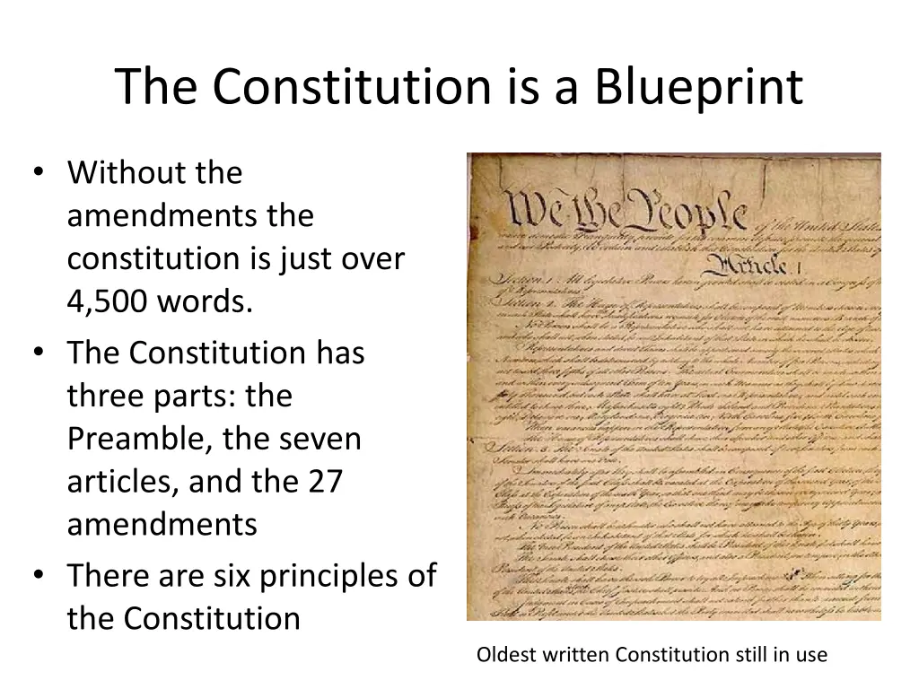 the constitution is a blueprint