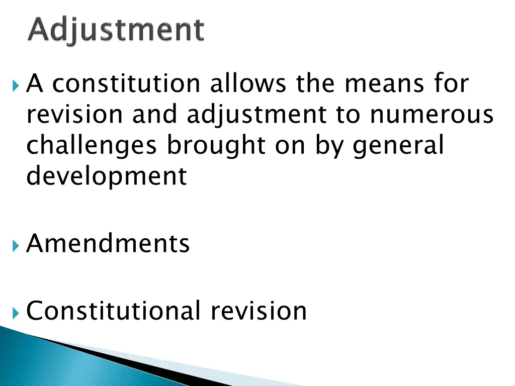 a constitution allows the means for revision