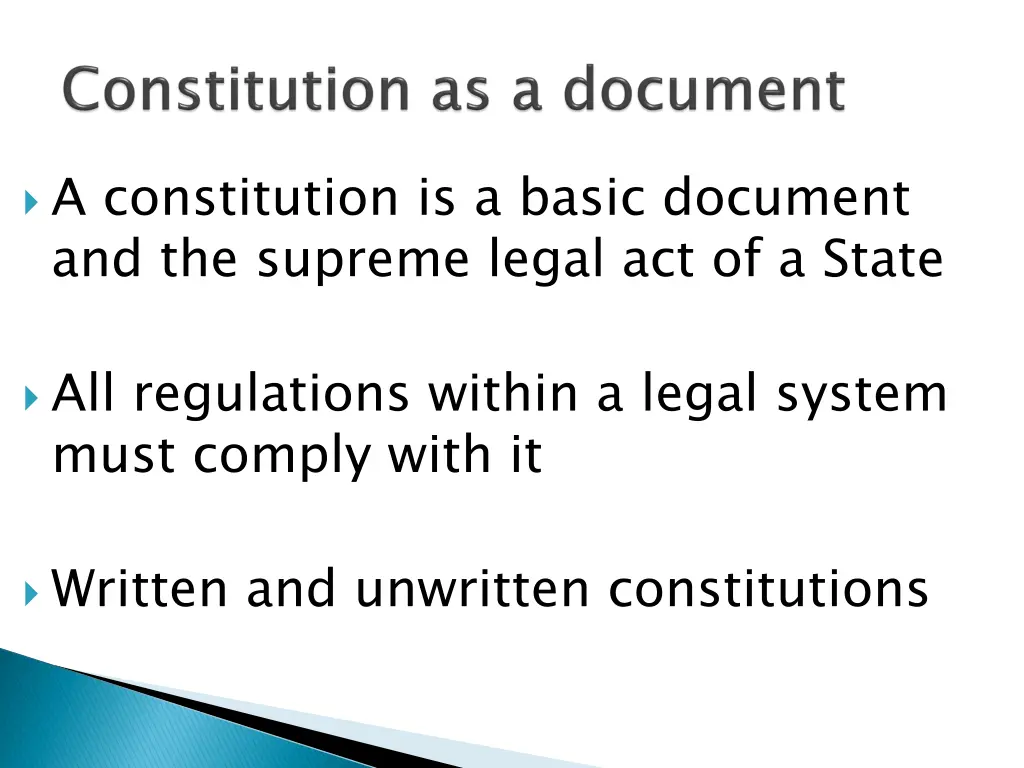 a constitution is a basic document