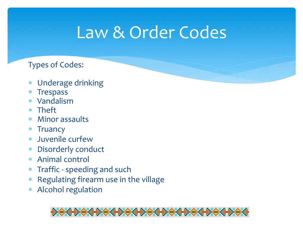 law order codes