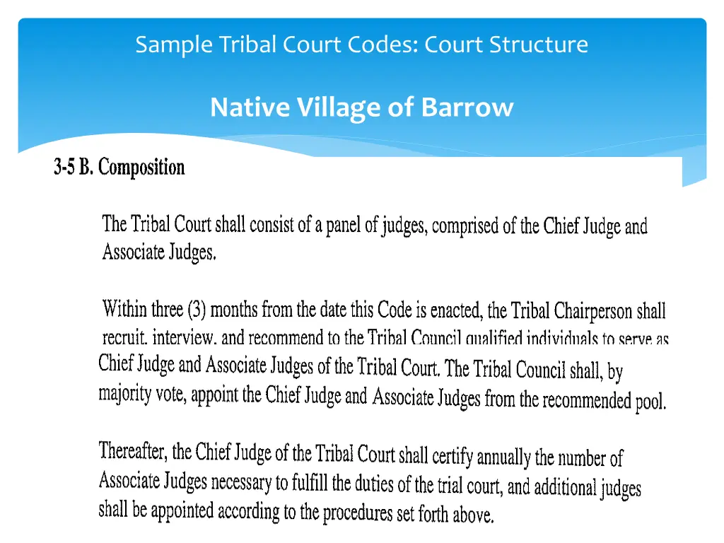 sample tribal court codes court structure 1