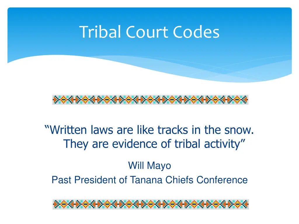 tribal court codes