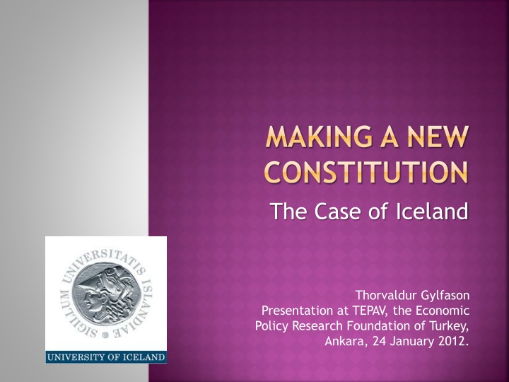 making a new constitution the case of iceland