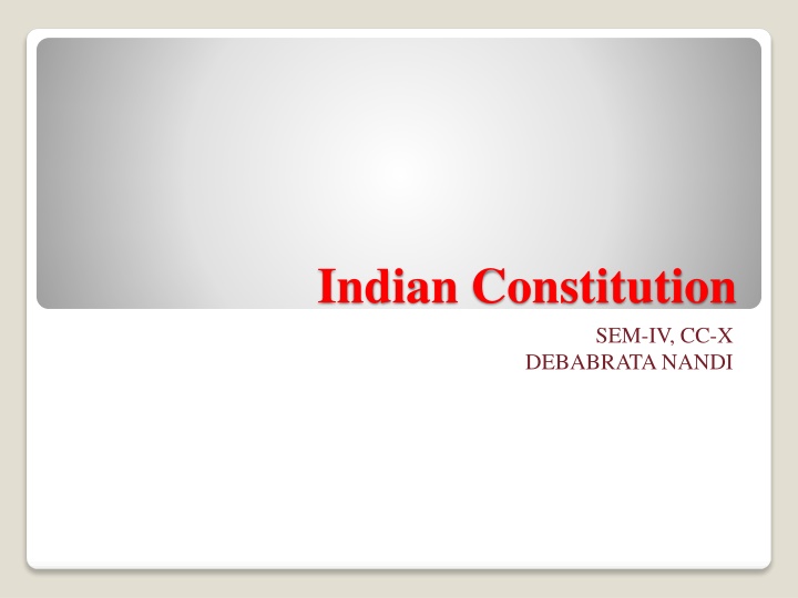 indian constitution