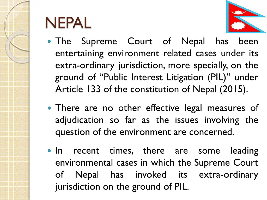 nepal the supreme court of nepal has been