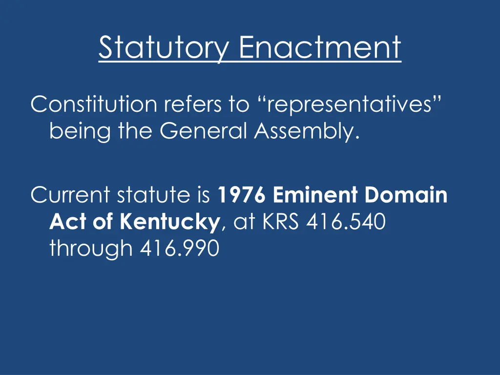 statutory enactment