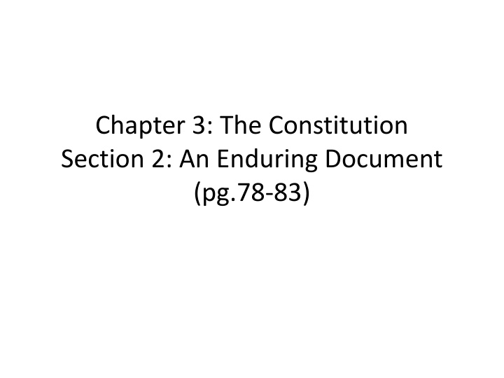 chapter 3 the constitution section 2 an enduring