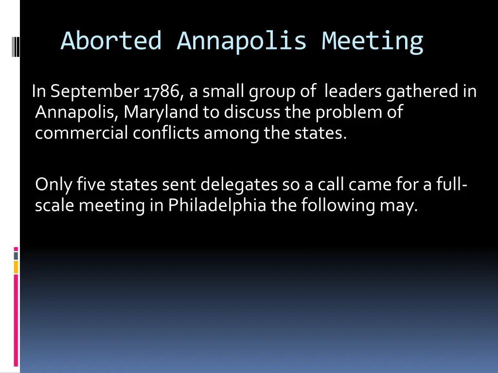 aborted annapolis meeting