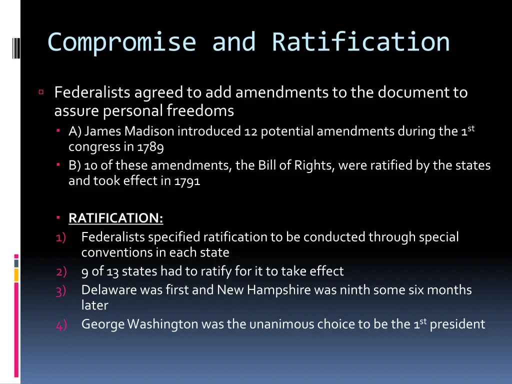 compromise and ratification