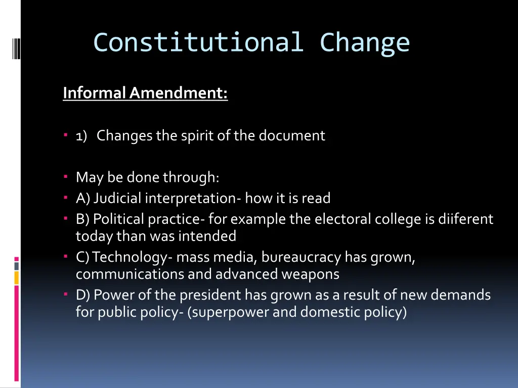 constitutional change 1