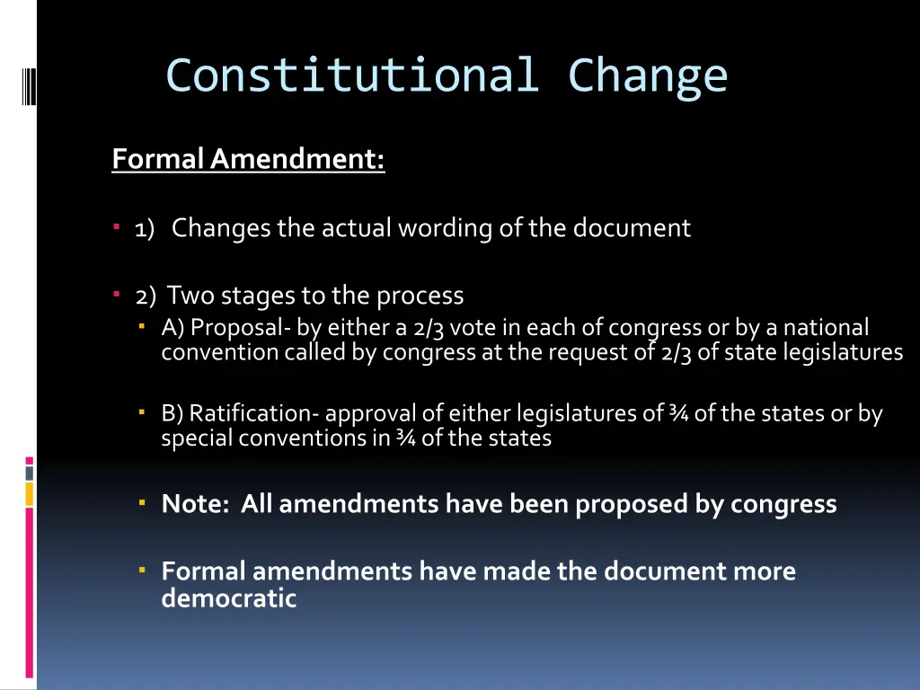 constitutional change