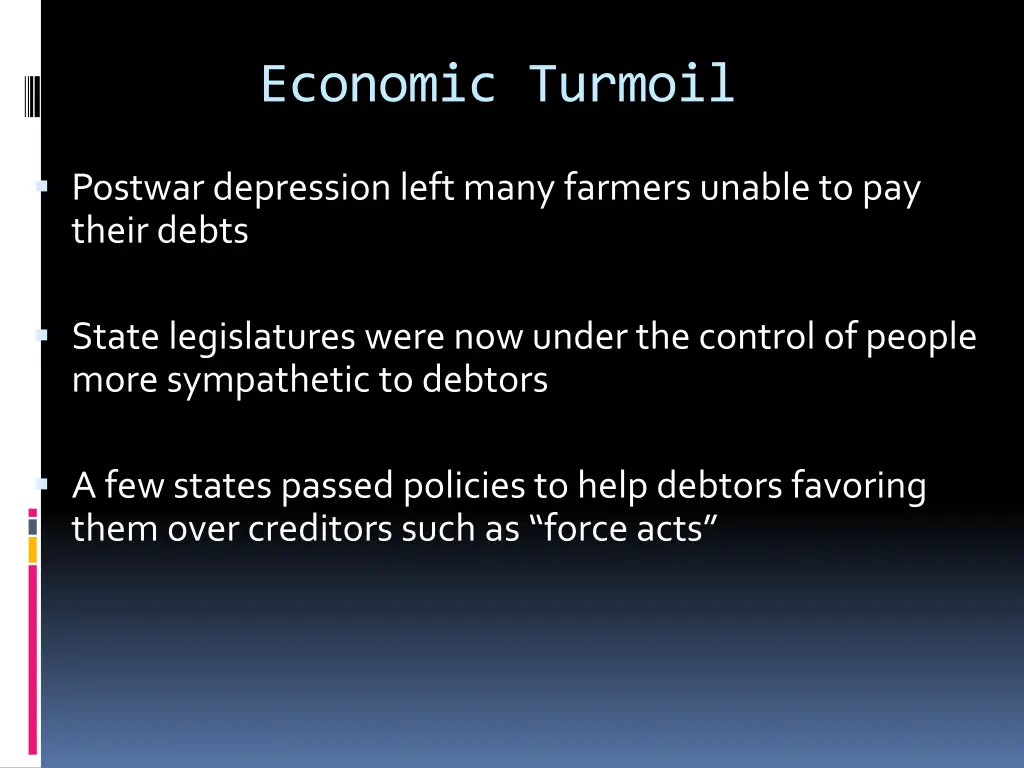 economic turmoil