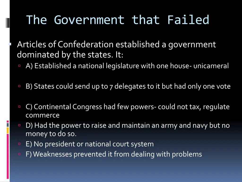 the government that failed