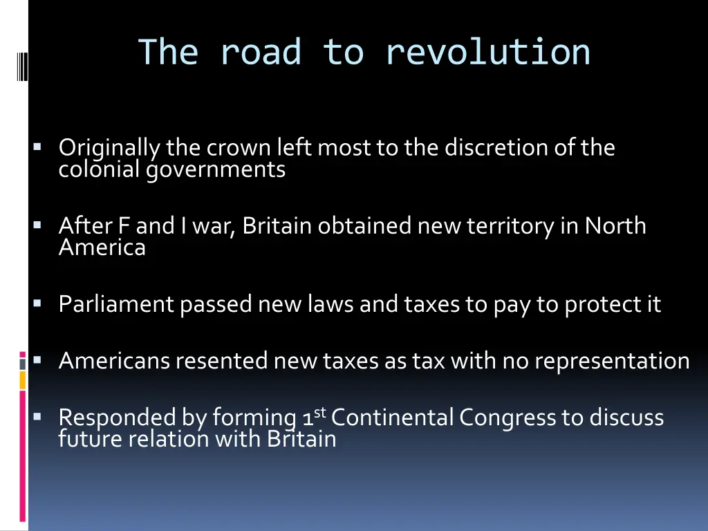 the road to revolution