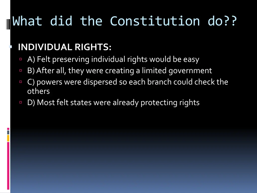 what did the constitution do 1