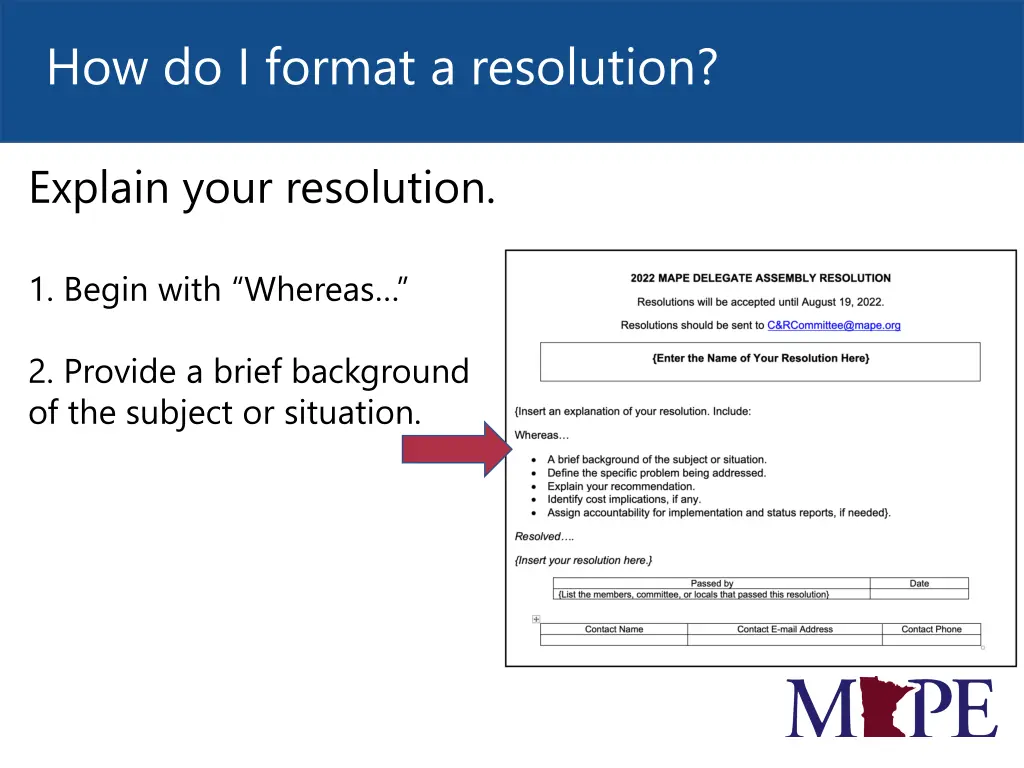 how do i format a resolution 3