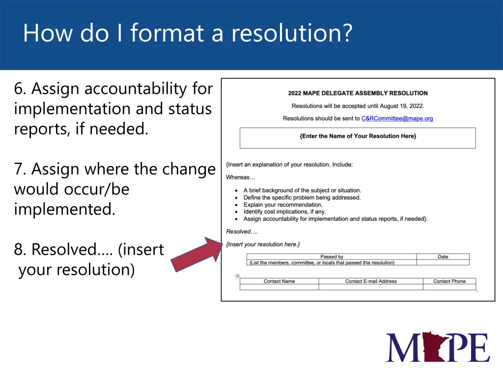 how do i format a resolution 5